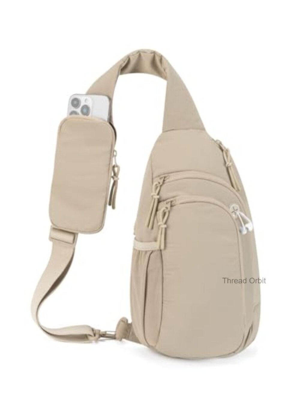 Sling Bag Crossbody with RFID Blocking Pocket and Water Bottle Holder